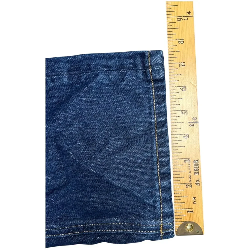 Hey Joanie Premium Denim Jeans Dark Wash Button Fly Straight Leg - M - Picture 11 of 13